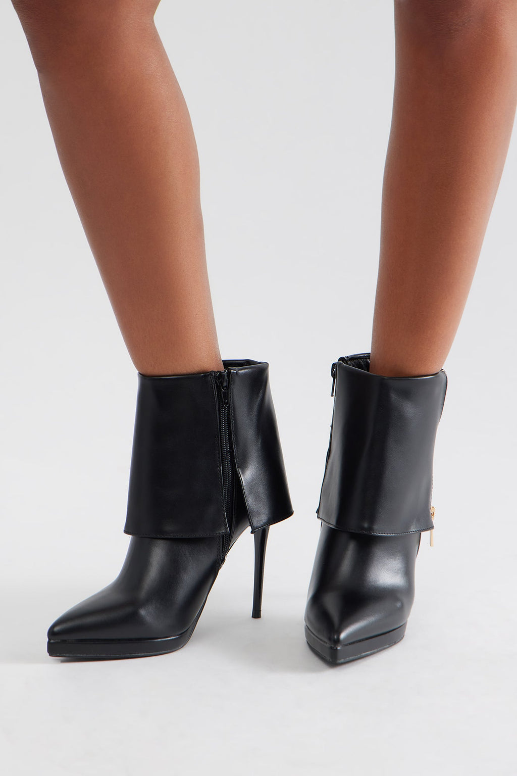 Elin Zipper Overlay Booties - Black - vue 3