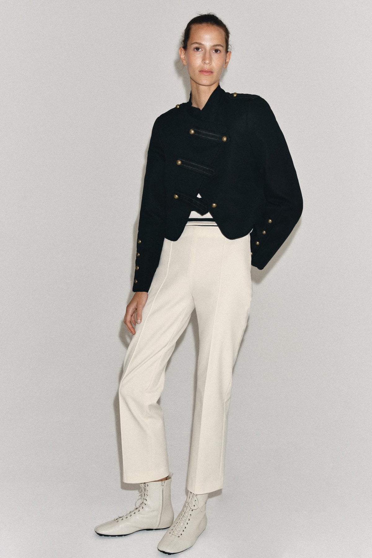 [E6] ZW COLLECTION CROPPED TROUSERS