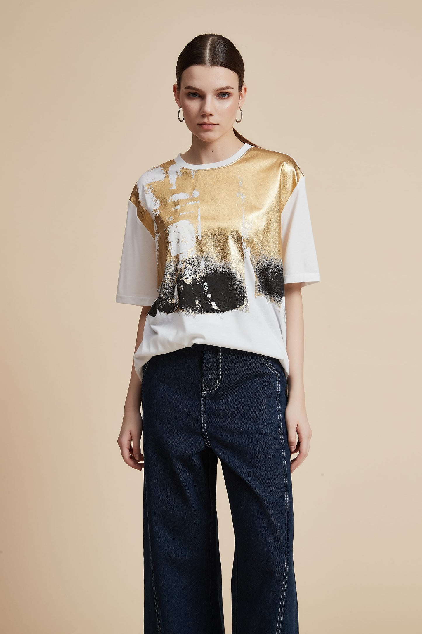 [D1] Metallic T-shirt