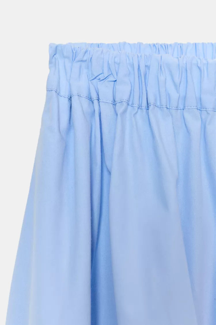 [A7] POPLIN MIDI SKIRT