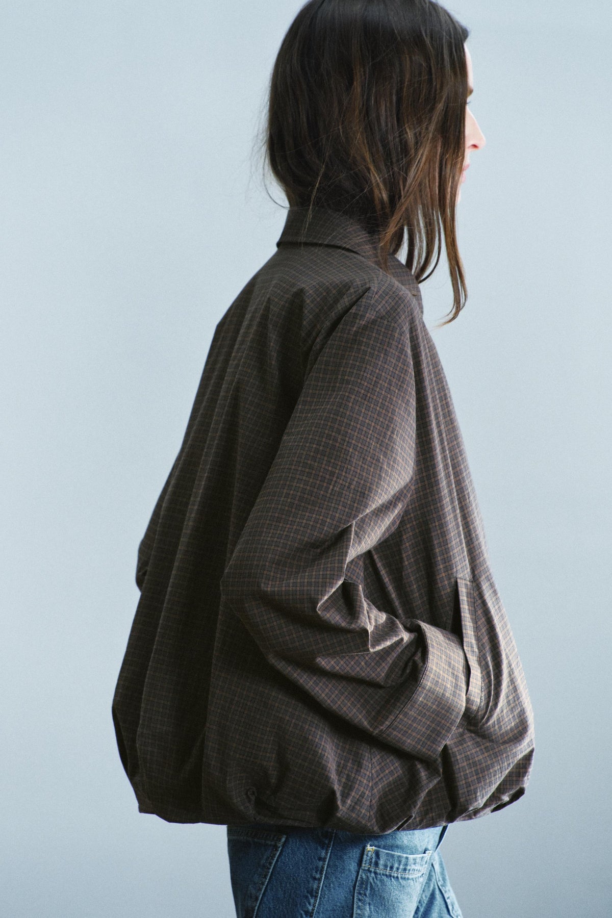 BLOUSON BOMBER À CARREAUX ZW COLLECTION