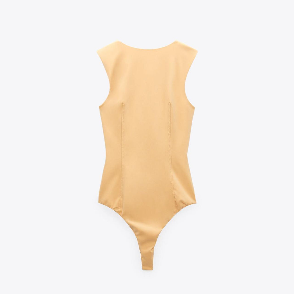 ZARA METAL YELLOW BODYSUIT