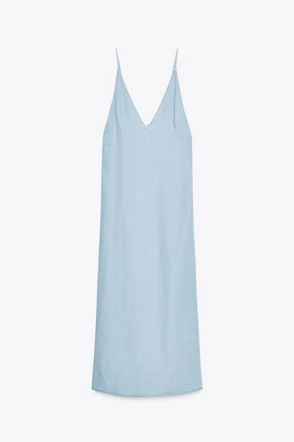 FLOWING DENIM DRESS