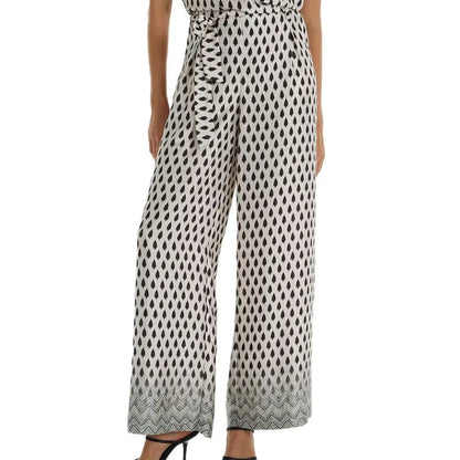 Boho Print Wide-Leg Trousers