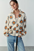 PRINTED BOMBER JACKET