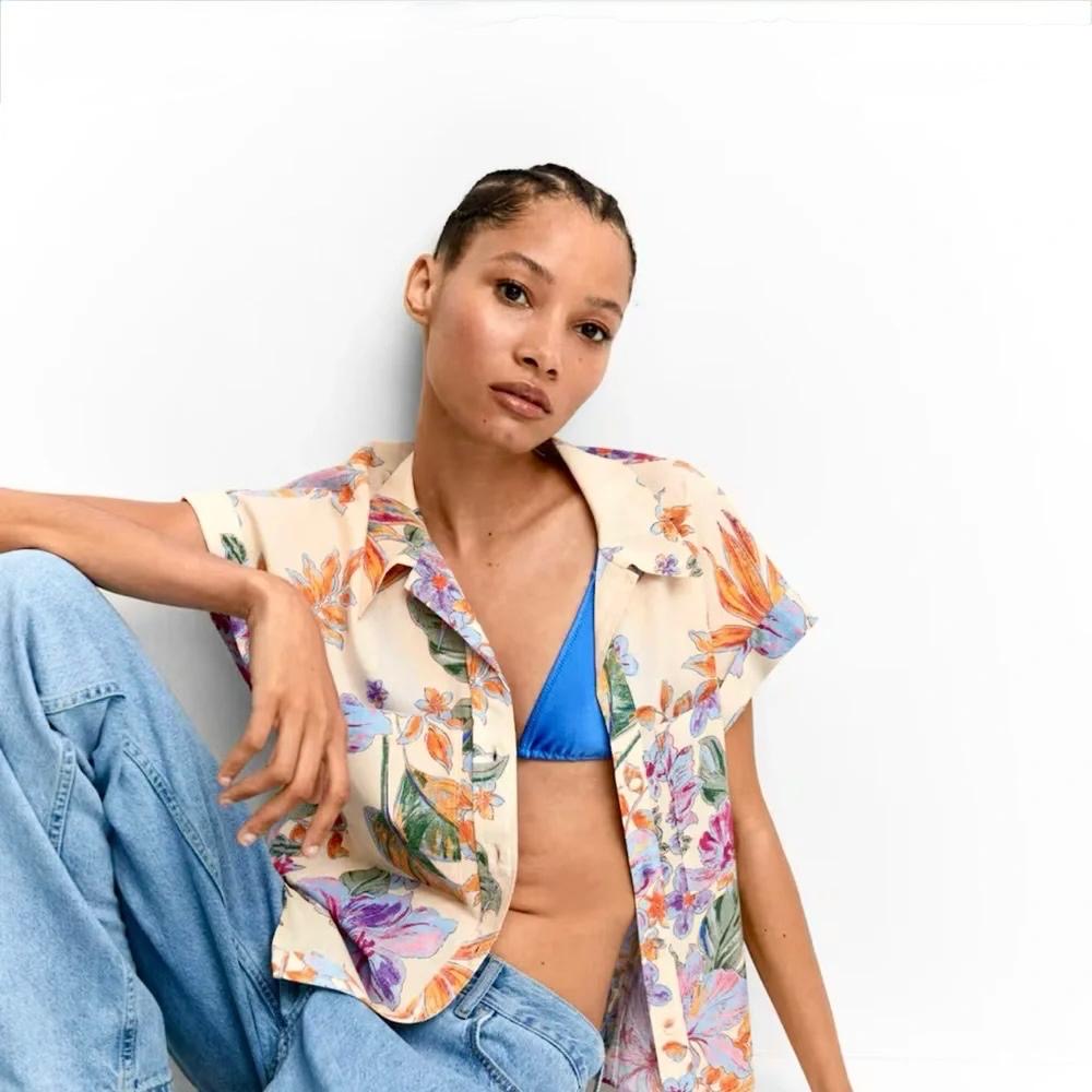 [B5] FLORAL SHIRT WITH POCKETS