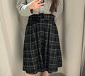 [A4] CHECKERED MIDI SKIRT