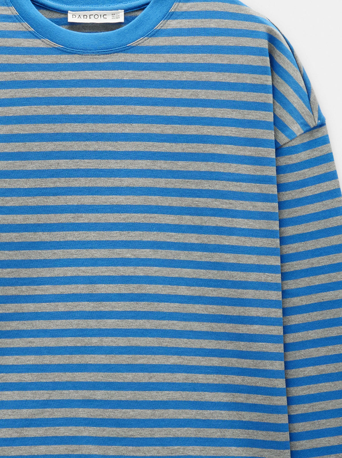 COTTON JUMPER WITH STRIPS BLUE