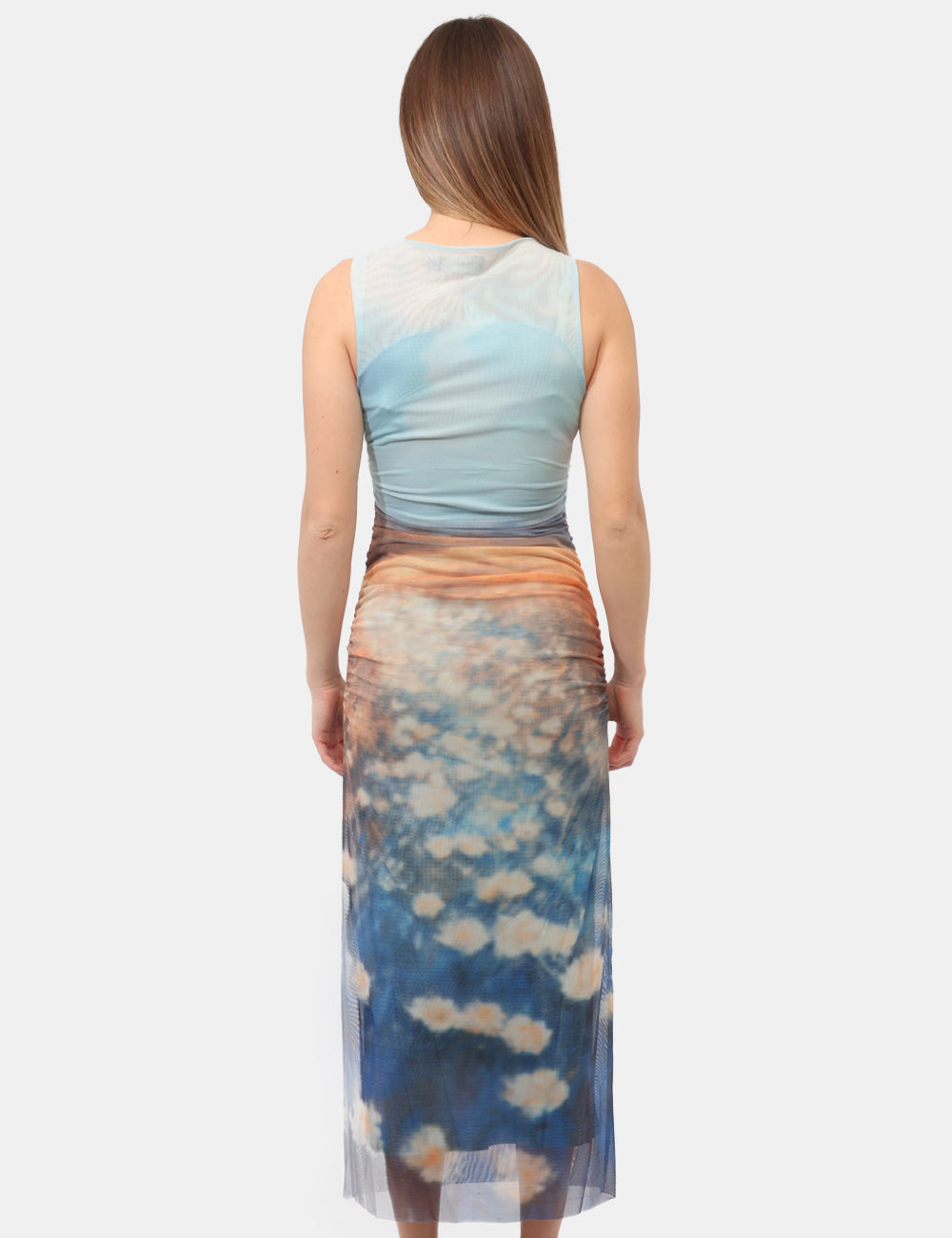 DRAPED WATERLILY DRESS