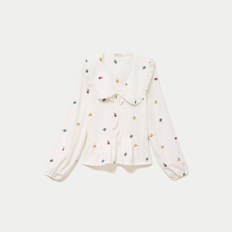 Women's Multicolor Long Sleeve Straight Blouse