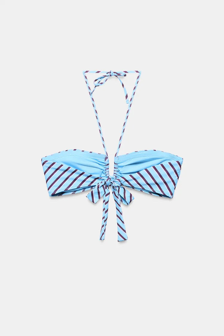 Striped Halter Bikini Set, view 4 of 6