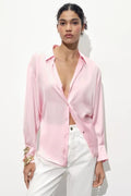 [B8] OVERSIZED SATIN SHIRT