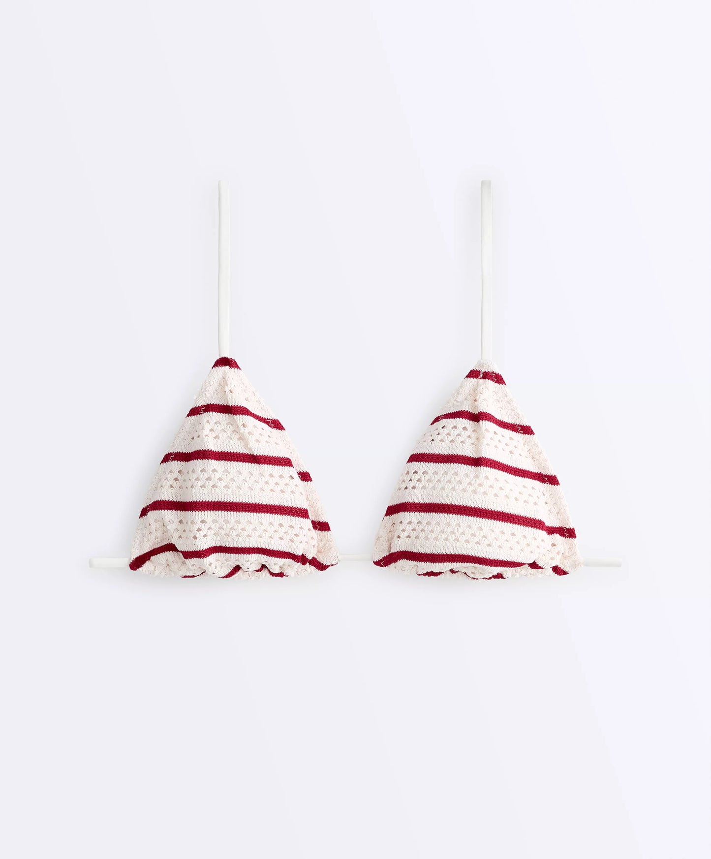 CROCHET STRIPE TRIANGLE BIKINI SET