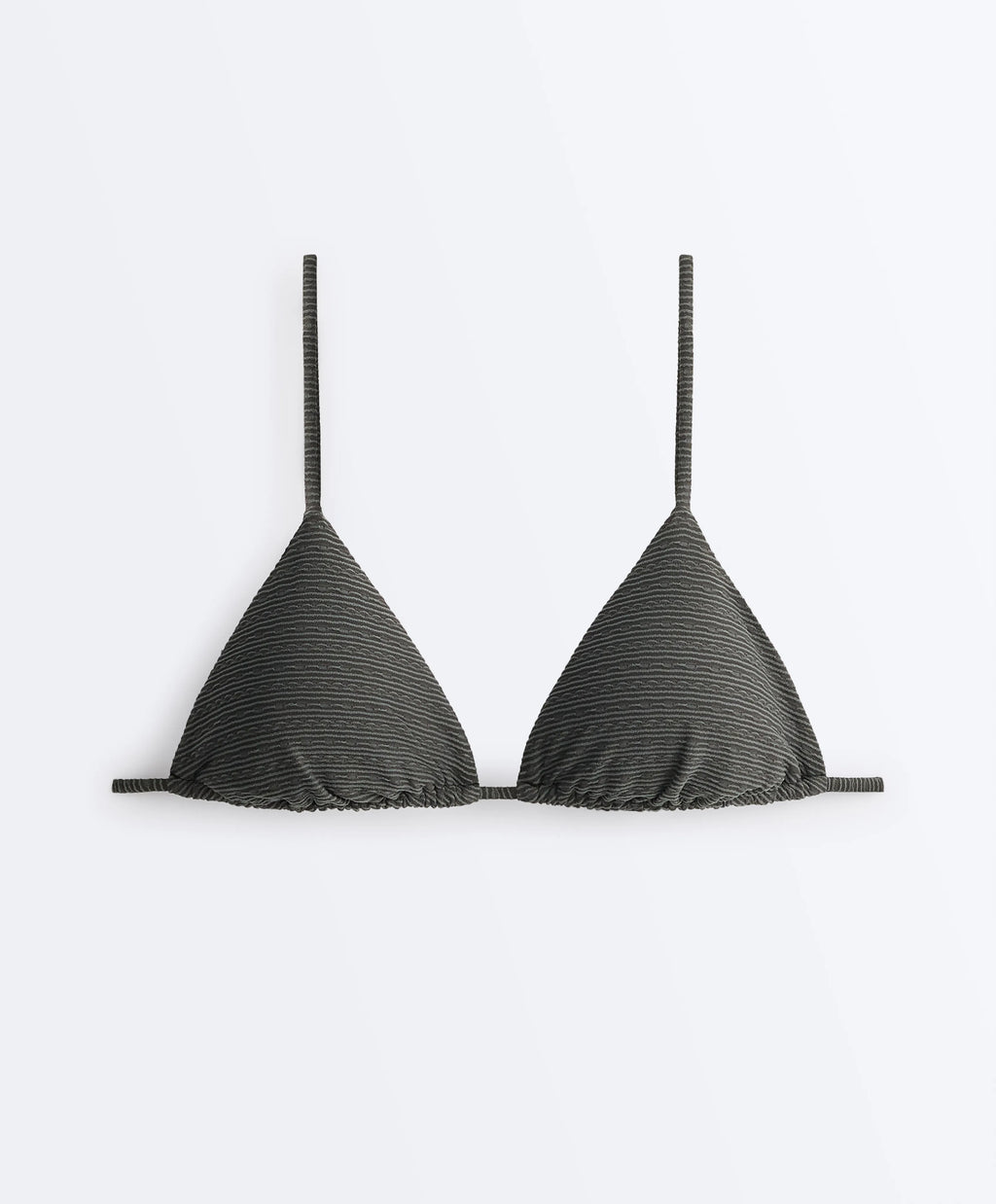 Textured Striped Triangle Bikini Set, view 5 of 6