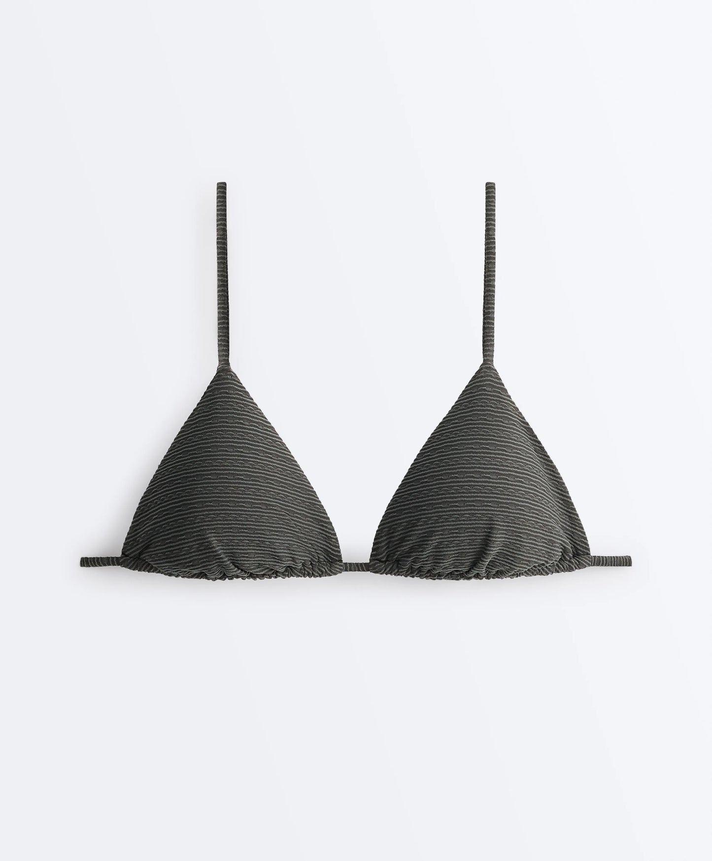 TEXTURED STRIPE TRIANGLE BIKINI