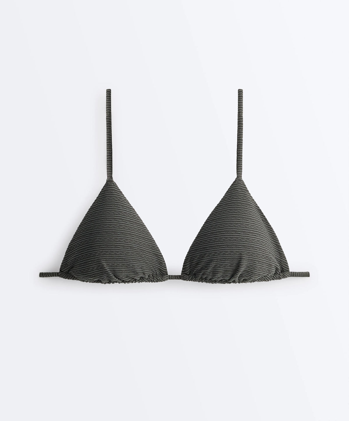 Textured Striped Triangle Bikini Set, view 5 of 6