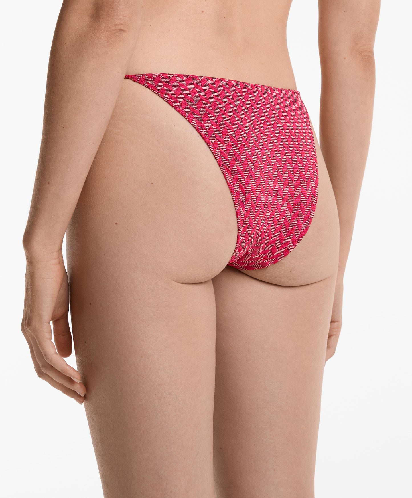 Jacquard triangle bikini set
