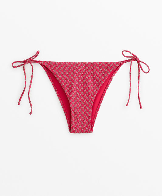 Jacquard triangle bikini set