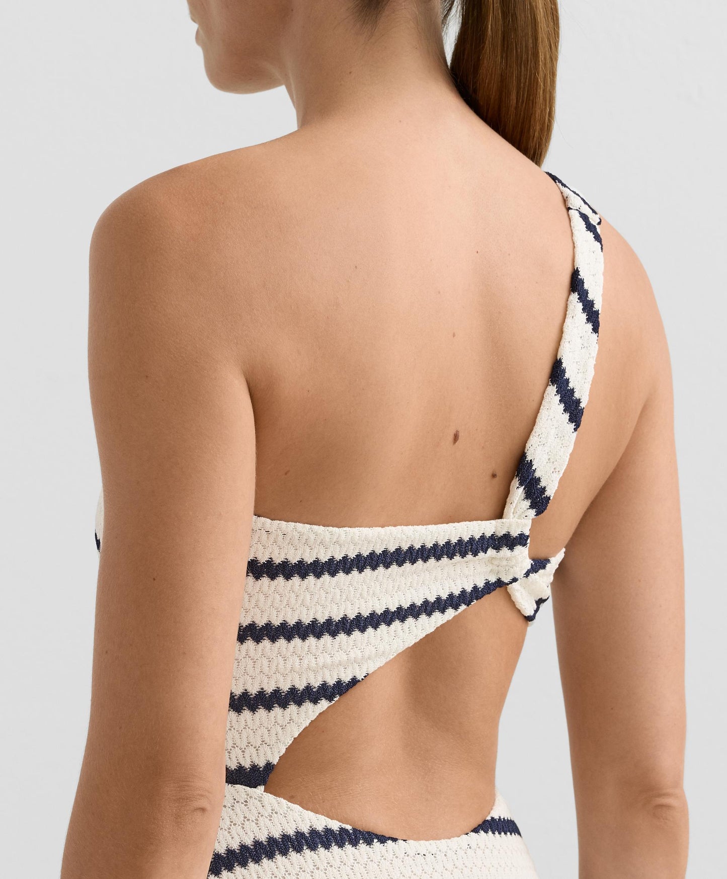ASYMMETRIC STRIPED CROCHET TRIKINI