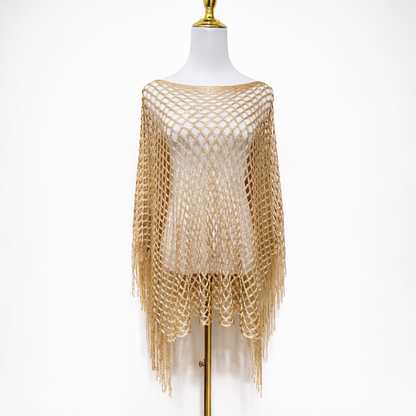 PONCHO PLAGE EN FILET BOHÈME