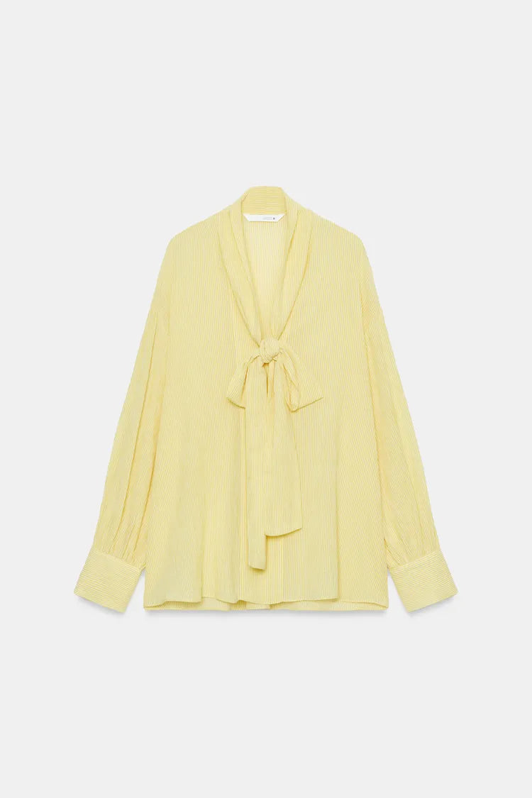 [X2] ZW Collection blouse with a tie neck