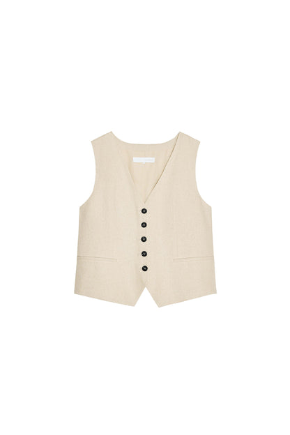 LINEN TAILORED WAISTCOAT