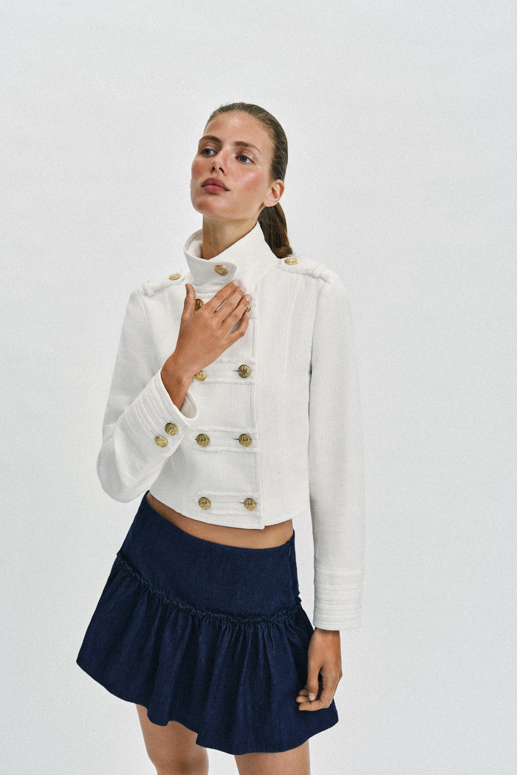 GOLD BUTTON DOUBLE-BREASTED JACKET