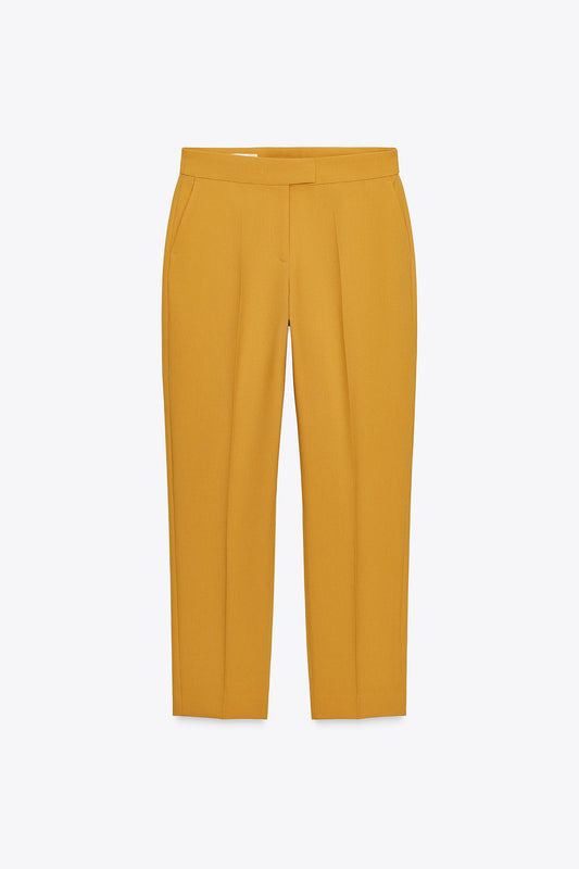 Zara High-Waisted Straight Fit Pants
