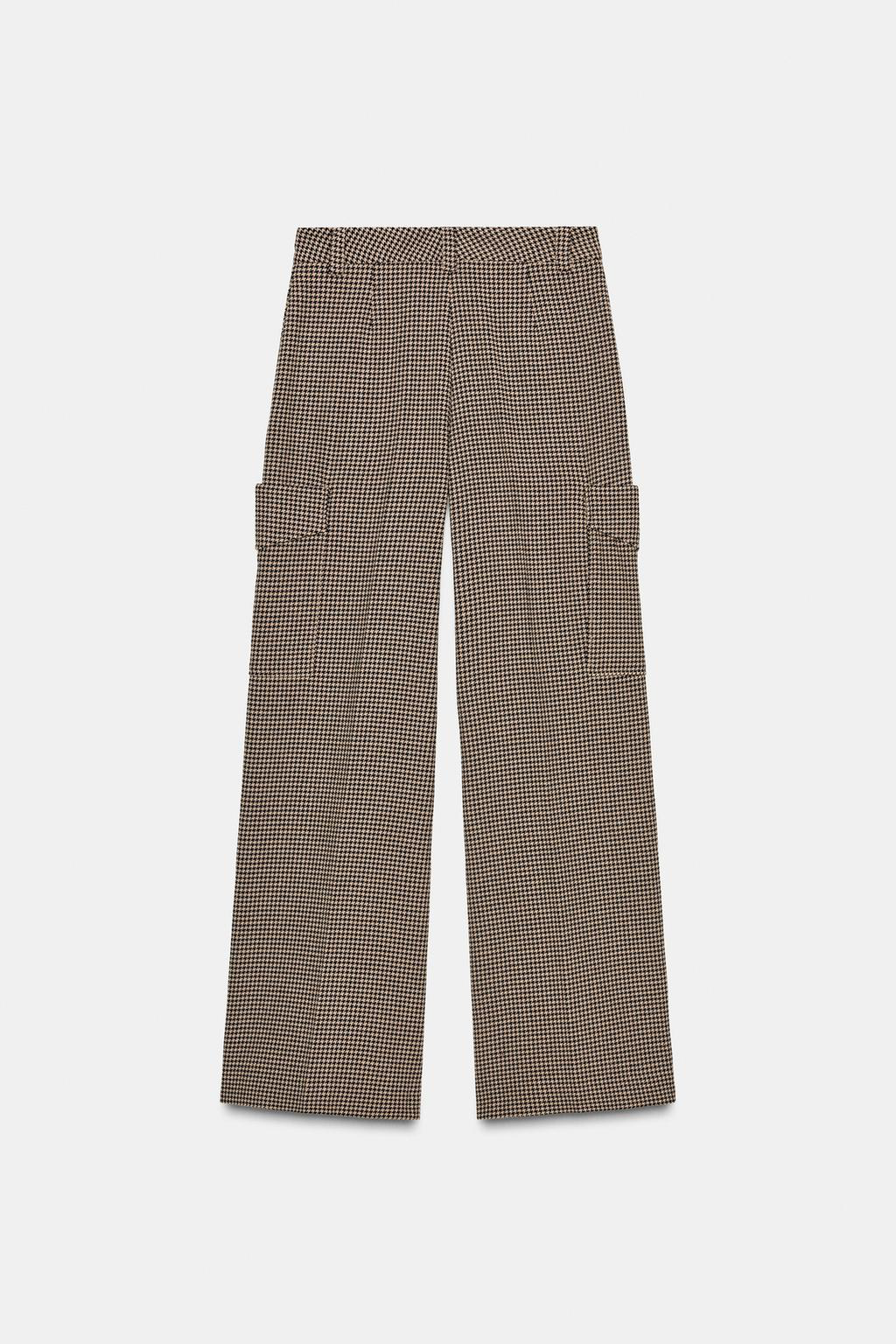 [X5] HOUNDSTOOTH CARGO PANTS