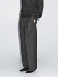 [X5] WOOL BLEND TROUSERS WITH ELASTICATED WAISTBAND