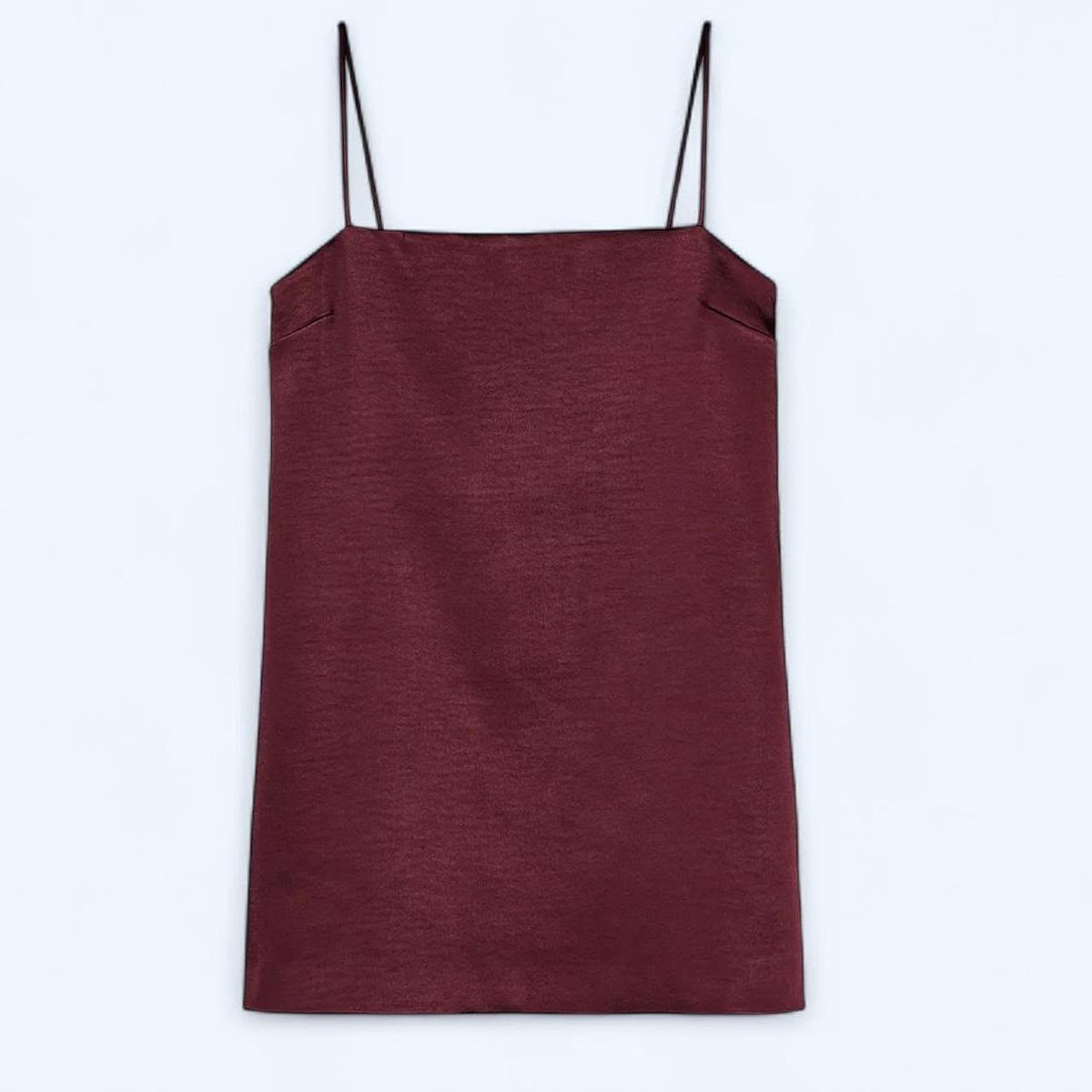 BURGUNDY HEAVY SATIN DRESS