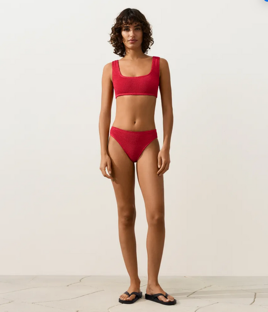 TEXTURED BIKINI | Red