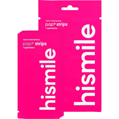 HISMILE PAP+ WHITENING STRIPS – BANDES BLANCHIMENT DENTAIRE – DENTS SENSIBLES – SOURIRE PLUS BLANC