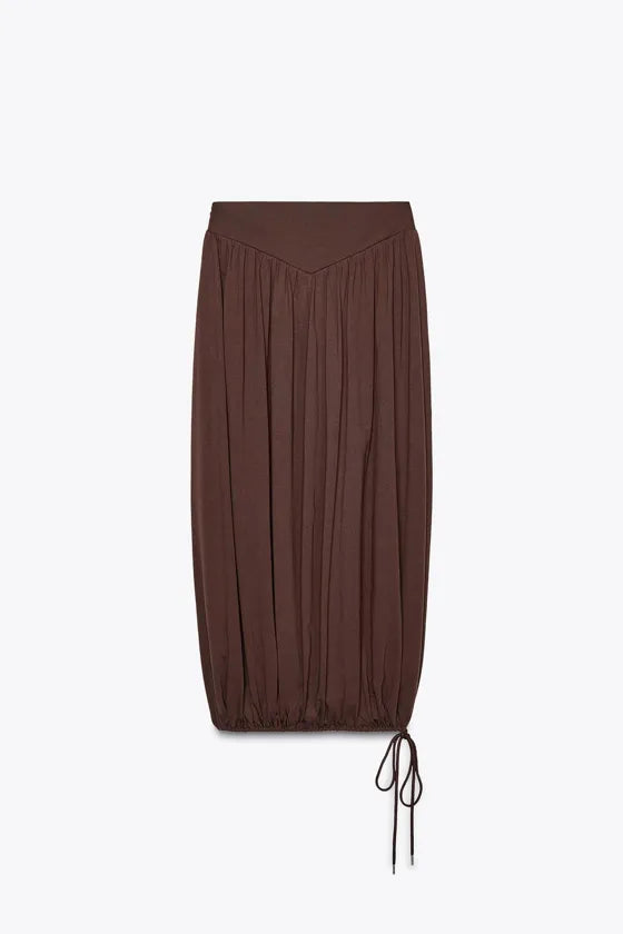 [D3] VOLUMINOUS BALLOON MIDI SKIRT
