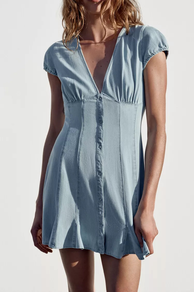 TRF DENIM MINI DRESS