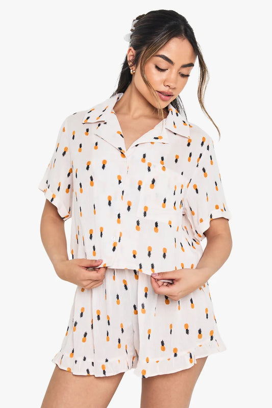 pineapple print set