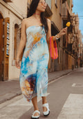 WATERCOLOR PRINT MIDI DRESS