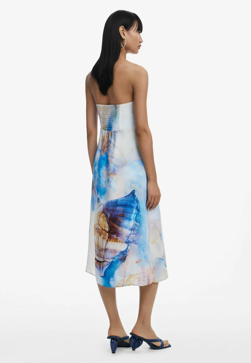WATERCOLOR PRINT MIDI DRESS