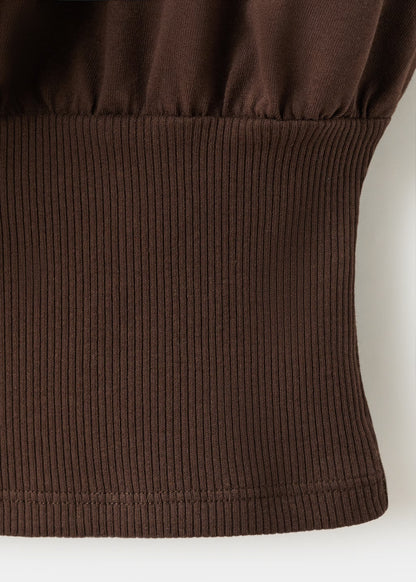 GATHERED BOAT NECK TOP