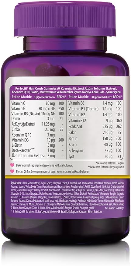 Perfectil Hair Crush Vegan Vitamin Gummies