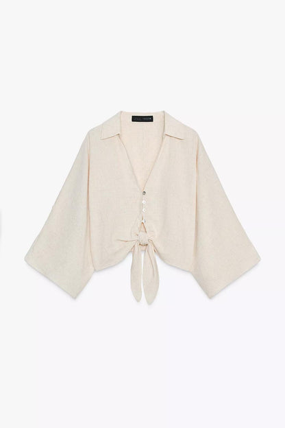 CHEMISE NŒUD COMBINÉ CROCHET