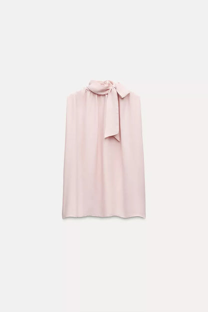 [A8] Pale pink Zara flowing top
