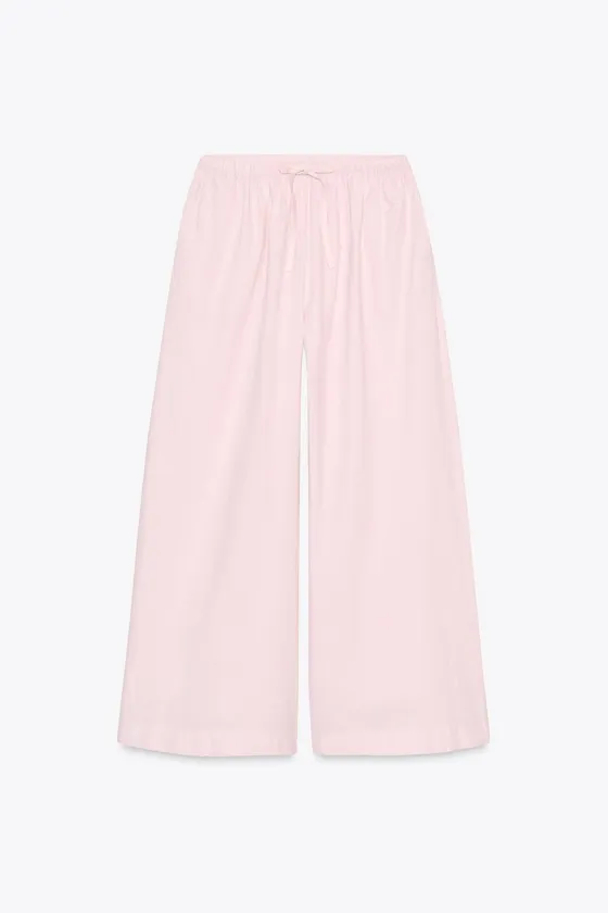 FLOWY WIDE-LEG TROUSERS