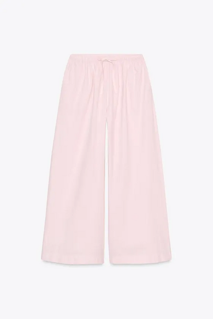FLOWY WIDE-LEG TROUSERS
