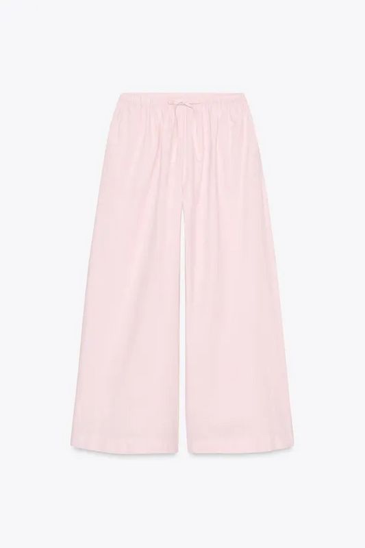 FLOWY WIDE-LEG TROUSERS