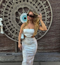 [A5] MIDI STRAPLESS DRESS