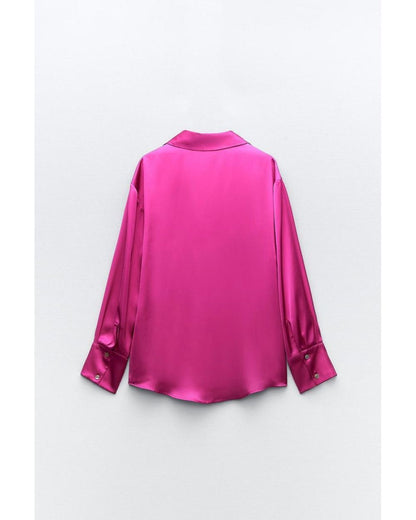 [B9] OVERSIZED SATIN SHIRT