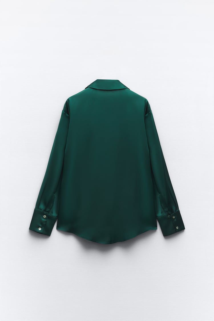 [B9] OVERSIZED SATIN SHIRT
