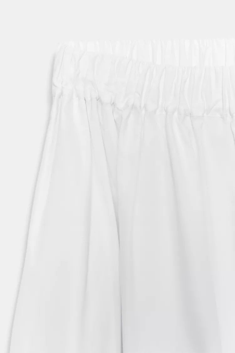 [A7] POPLIN MIDI SKIRT