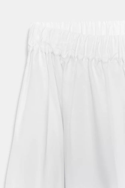 [A7] POPLIN MIDI SKIRT